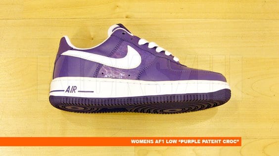 ᐉ Nike Air Force 1 Low Womens - Purple Patent Leather Croc - Zapas News