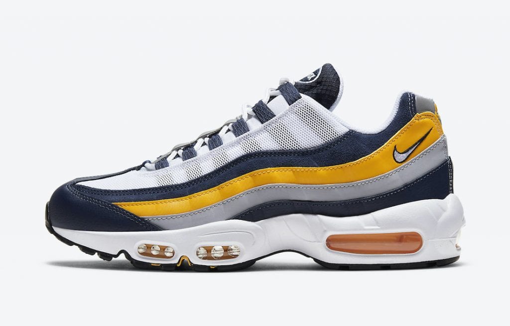 ᐉ Nike Air Max 95 en Blanco, Azul marino y Dorado - Zapas News