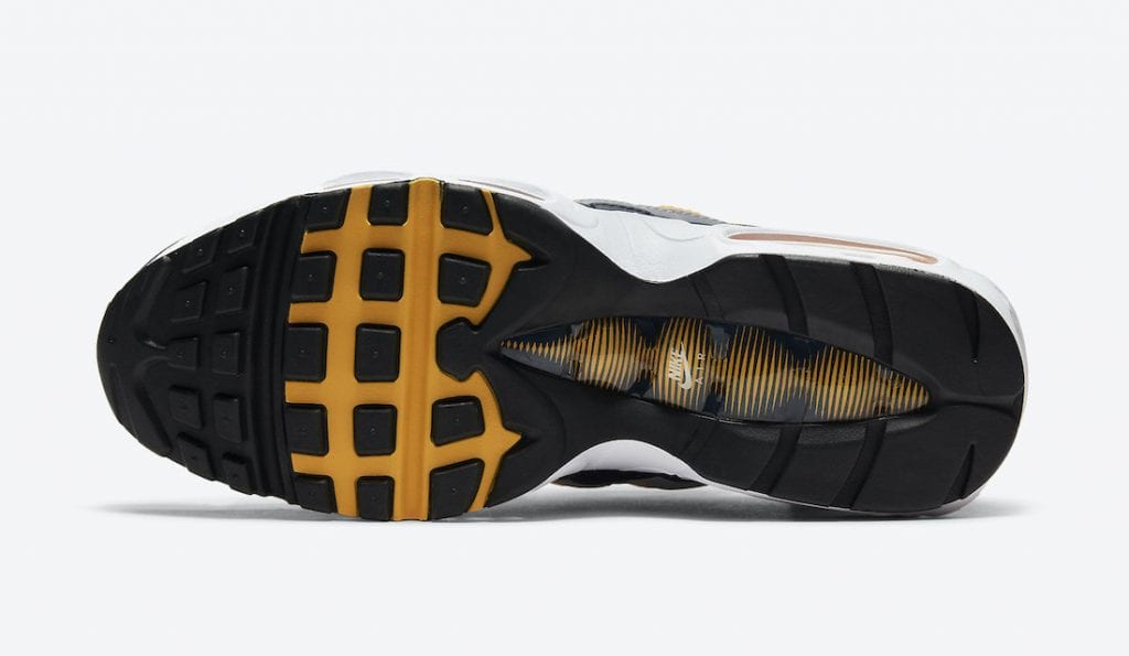 ᐉ Nike Air Max 95 en Blanco, Azul marino y Dorado - Zapas News