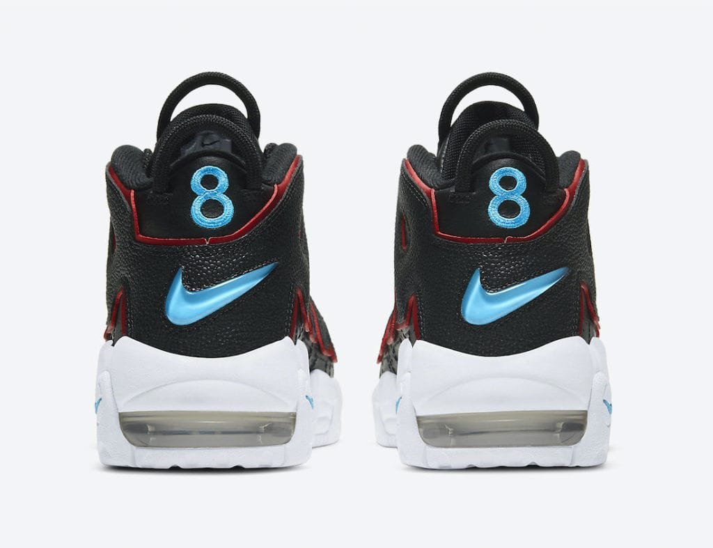 ᐉ Nike Air More Uptempo en negro, blanco y rojo para niños - Zapas News