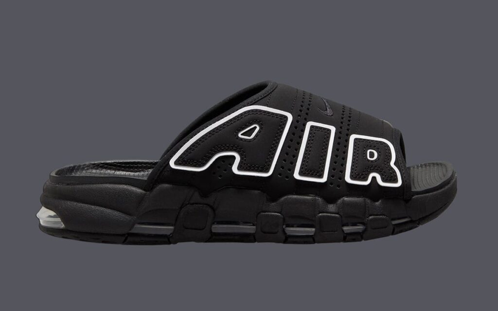 Nuevas Nike Air More Uptempo Slide «Black White» para acabar el verano, Zapas News